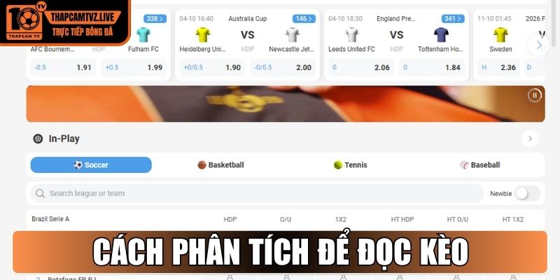 Cách phân tích để đọc kèo chuẩn để chiến thắng